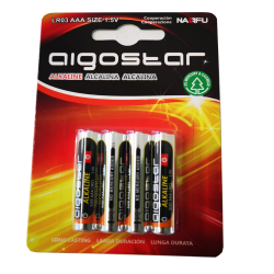 AAA 1.5 Volt LR03 alkaline ministyle battery 4 aigostar primary batteries