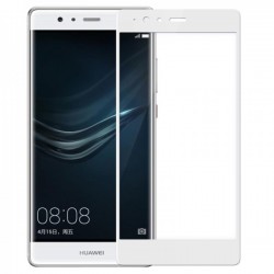  9H ΓΙΑ HUAWEI P9 PLUS (white)  FULL COVER TEMPERED GLASS