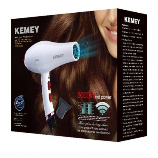 Kemei Professional Hair Dryer Eco Friendly KM 5808 Πιστολάκι Μαλλιών 3000W