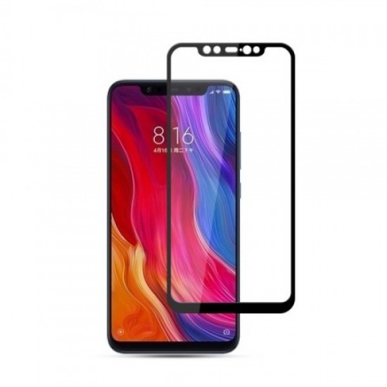 Πλήρες κάλυμμα 3D Tempered Glass Xiaomi Mi 8 (Μαύρο)