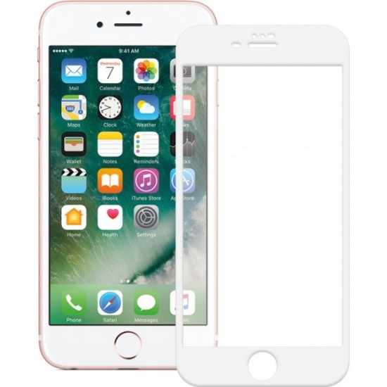 Πλήρες κάλυμμα Tempred Glass για iPhone 7 Plus / iPhone 8 Plus - Λευκό