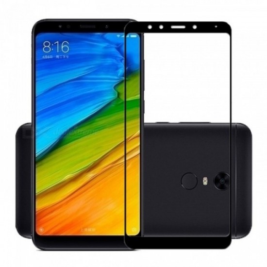 OEM 9H Tempered Glass πλήρες κάλυμμα για Redmi 5 Black