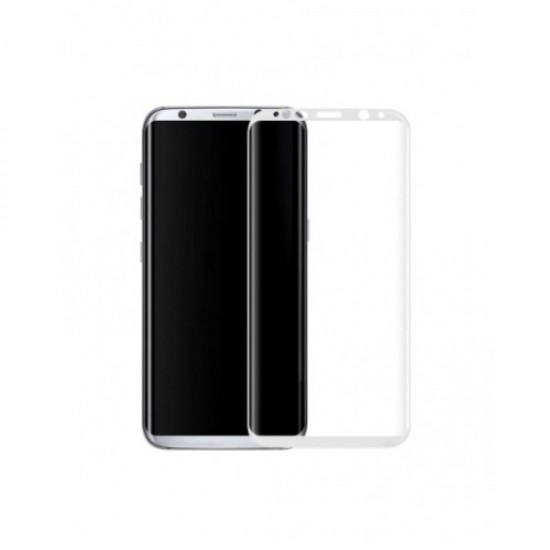 OEM Samsung Galaxy A8 Plus (2018) Πλήρες κάλυμμα πλήρους κόλλας - Λευκό