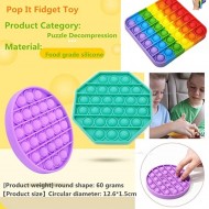 Push Pop Bubble Sensory Toy Autism Needs Squishy Stress Reliever Adult Kid